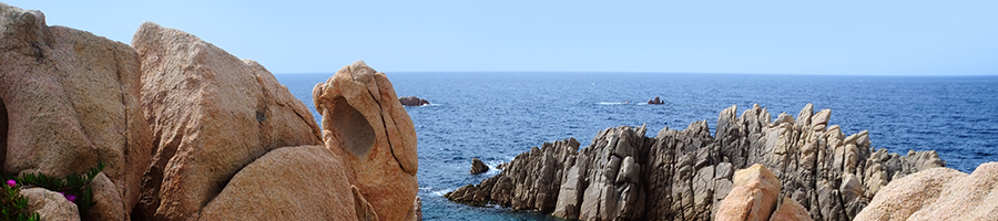 Ogliastra Sardinia rocks on the blue sea