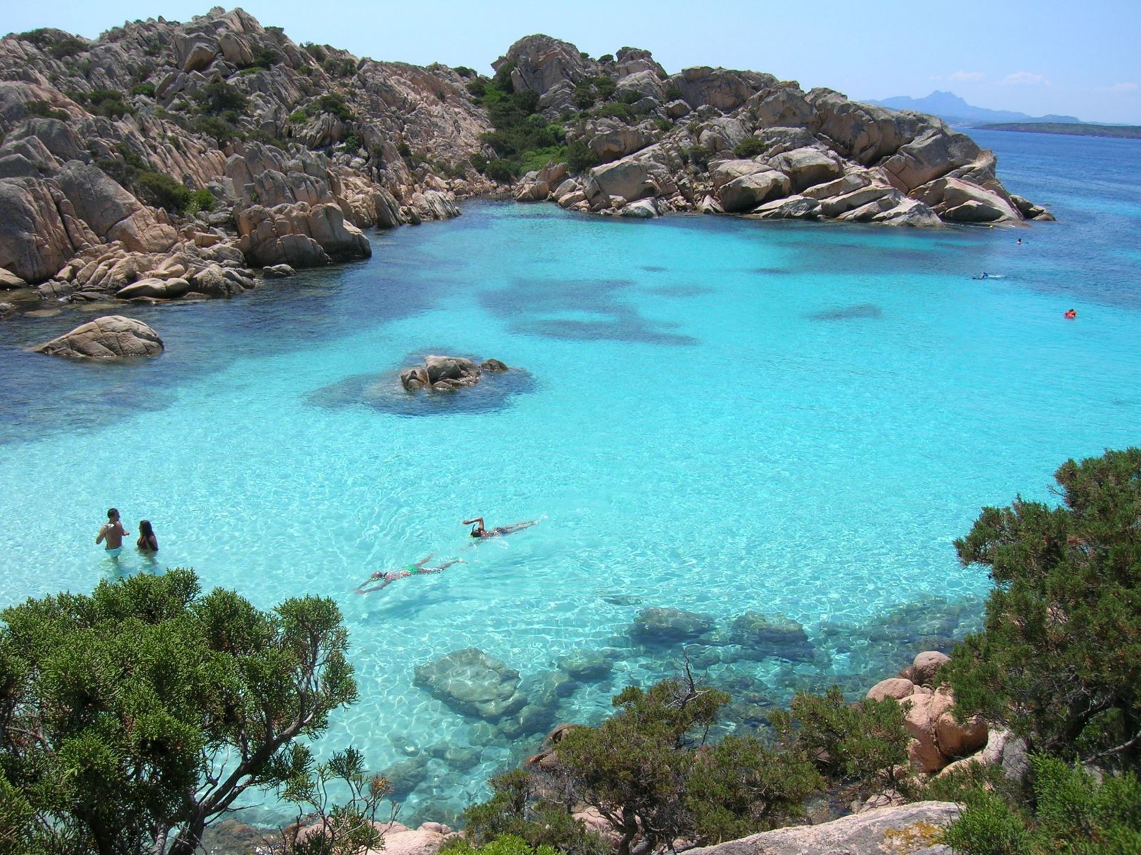 Aerial view Porto Cervo exclusive yacht harbour in Costa Smeralda Sardinia