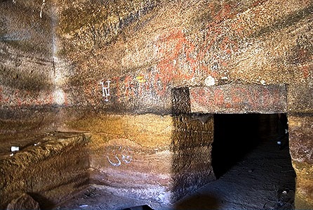 Archaeological site Domus de Jana Monte Crobu in Sardinia