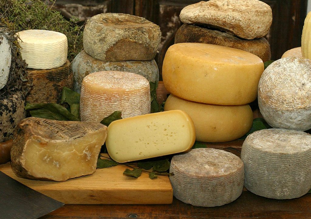 Sardinian food pecorino cheese