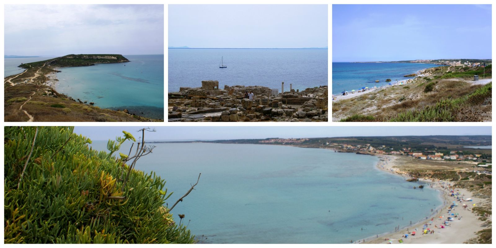 Coastal views of the Sinis peninsula in Oristano