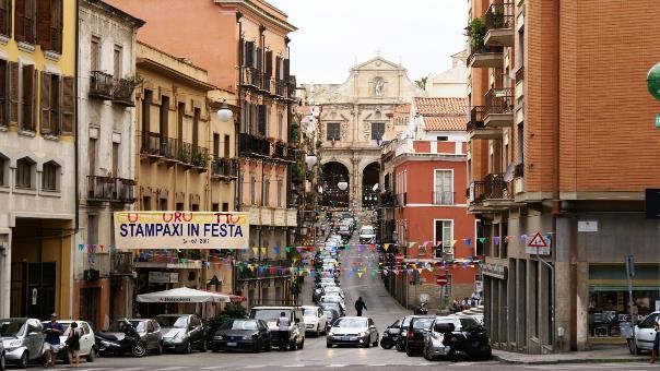 City centre of Cagliari in Sardinia